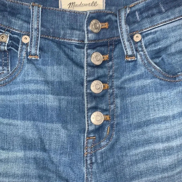 Madewell Cali Demi Boot Chewed Hem Jeans - Picture 7 of 9